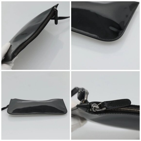 GUCCI Soho Hand Bag Enamel Black 282309 Auth - Picture 14 of 15